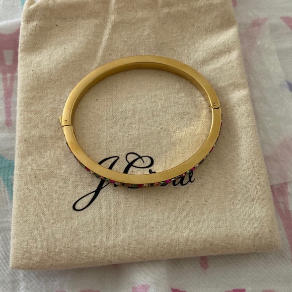 J crew gold baguette hinge colorful bracelet - Picture 3 of 4